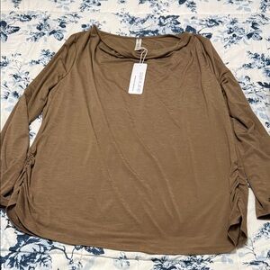 Catherine Malandrino Brown Long Sleeve Top